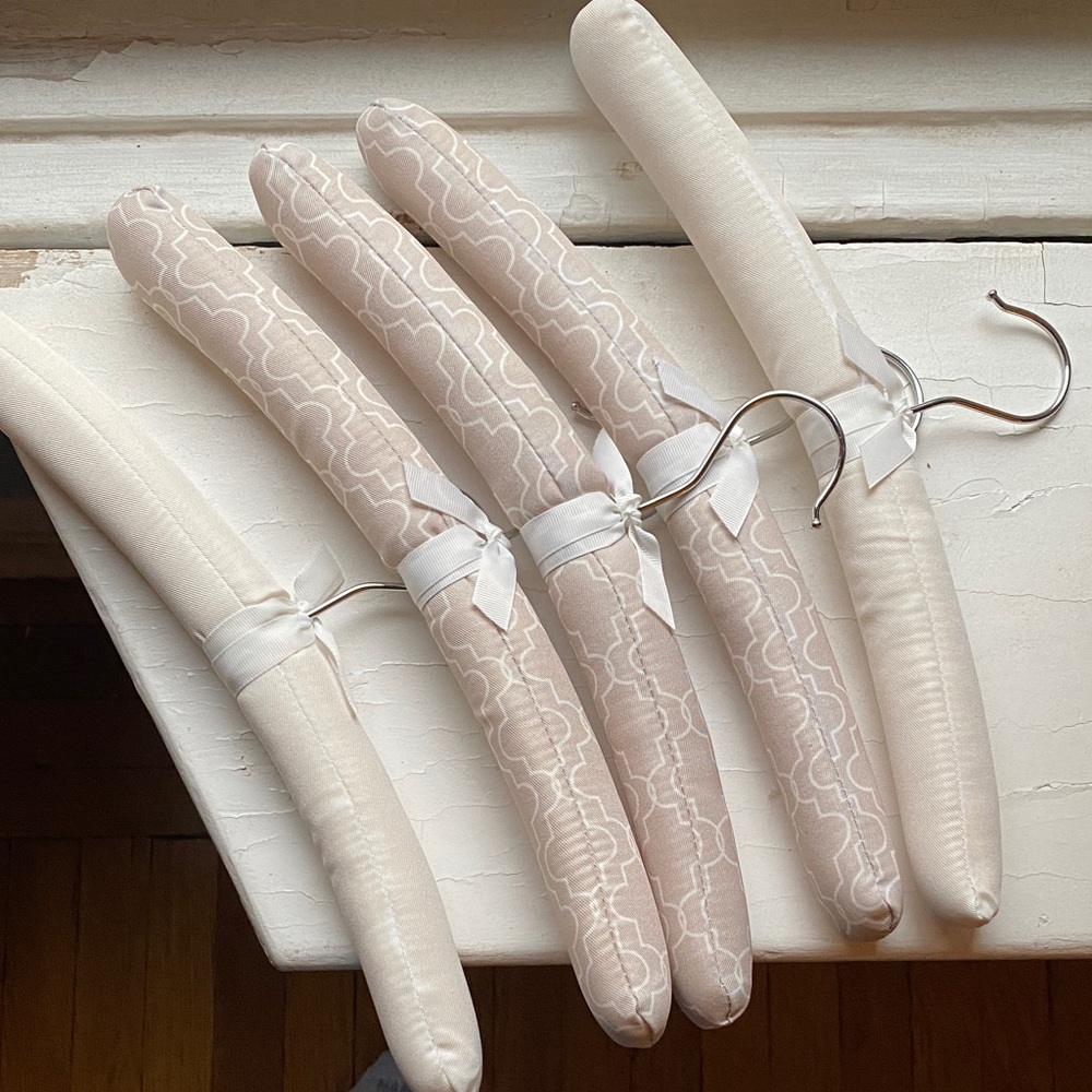 Elegant Cream Padded Hangers